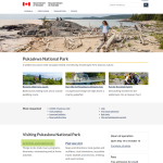 A layout of a Parks Canada mockup with a highlighted area.